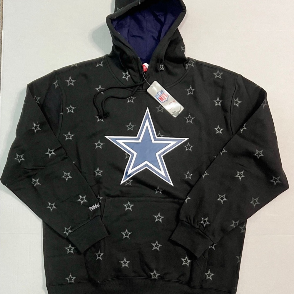 Dallas Cowboys Mitchell & Ness Hoodie Size Large Brand New with tags